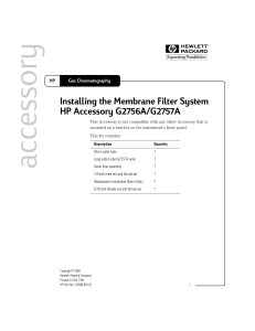 Installing the Membrane Filter System HP Accessory G2756A/G2757A