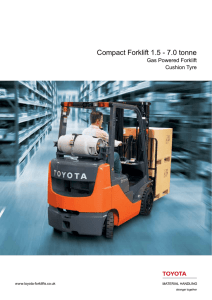 Compact Forklift 1.5 - 7.0 tonne