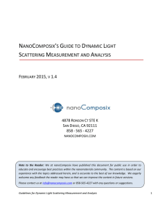 Guidelines for Dynamic Light Scattering Measurement and