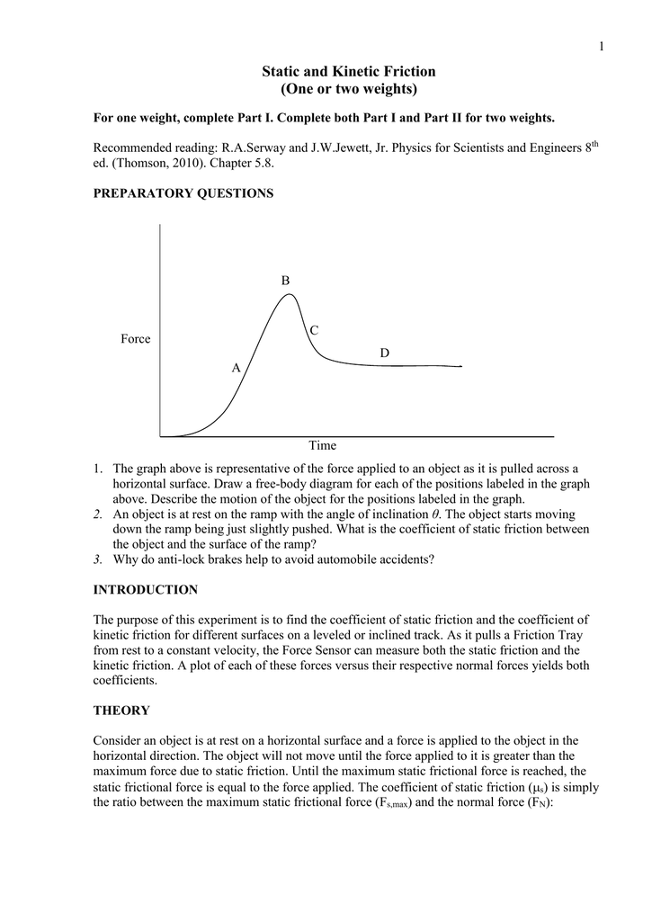 Physics 247 Homework Help Friction Weight