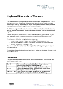 Keyboard Shortcuts in Windows