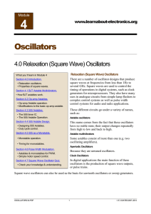 Oscillators - Learn About Electronics