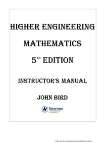 Higher Engineering Mathematics - 5e