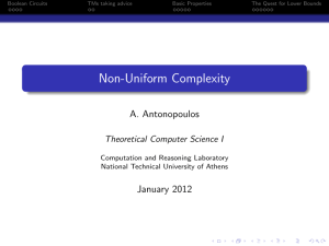Non-Uniform Complexity