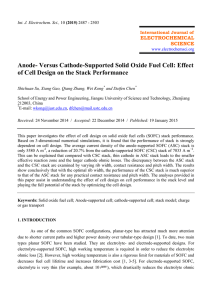 Anode- Versus Cathode-Supported Solid Oxide Fuel Cell: Effect of