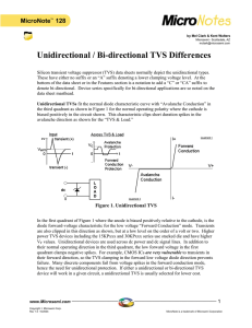 Unidirectional/Bi-Directional TVS Differences