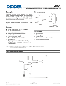 ADJUSTABLE PRECISION ZENER SHUNT REGULATOR ADVAN