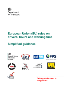 (EU) rules on drivers` hours and working time – simplified