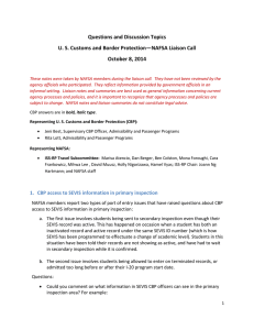 Questions and Discussion Topics US Customs