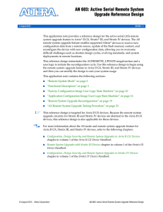 AN 603: Active Serial Remote System Upgrade Reference