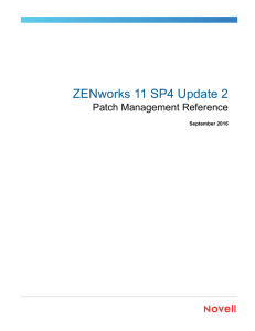 ZENworks 11 SP4 Update 2 Patch Management Reference