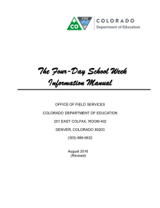 The Four-Day School Week Information Manual