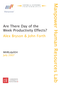 Are There Day of the Week Productivity Effects?