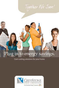 Plug in to energy savings. - GreyStone Power Corporation