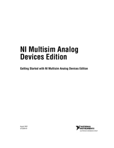 NI Multisim Analog Devices Edition Getting Started Guide