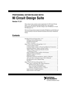 Archived: NI Circuit Design Suite Professional Edition Release Notes