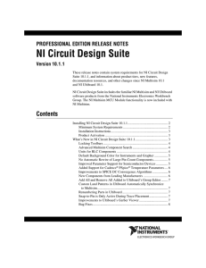 NI Circuit Design Suite Professional Edition Release Notes
