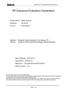 RF Exposure Evaluation Declaration