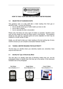 HOW TO TAKE YOUR GAS AND ELECTRICITY METER READING