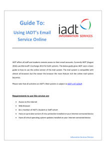 pdf Guide to using IADT`s email service from a browser