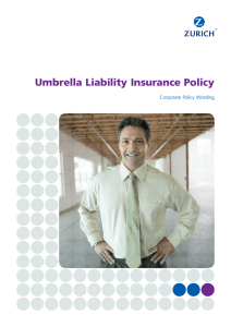 Umbrella Liability Insurance Policy