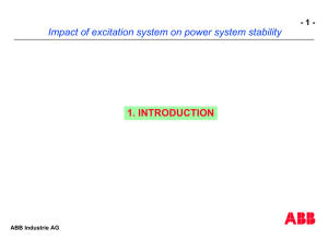 Impact of excitation system on power system stability 1