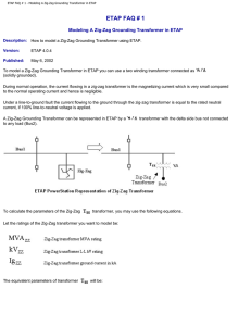 ETAP FAQ # 1 - Modeling A Zig-Zag Grounding Transformer in ETAP