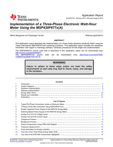 Implementation of a Three-Phase Electronic Watt