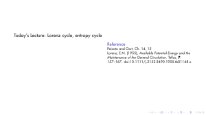 Atmospheric energy and entropy cycles