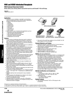 WSR and WSRD Interlocked Receptacles Catalog Pages