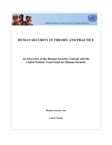 HUMAN SECURITY IN THEORY AND PRACTICE