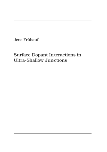 Surface Dopant Interactions in Ultra-Shallow Junctions