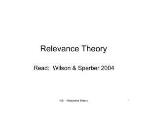 Relevance Theory