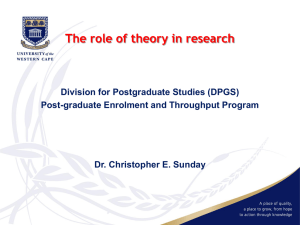 The role of theory in research