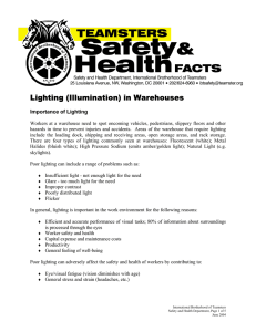 Lighting (Illumination) in Warehouses