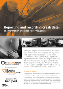 Reporting and recording crash data