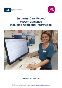 NHS 111 and the Summary Care Record