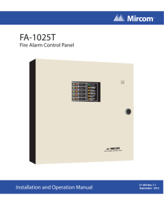 LT-493 FA-1025T Installation and Operation Manual