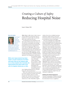 Reducing Hospital Noise - Healing HealthCare Systems