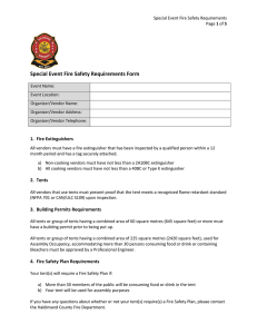 Special Event Fire Safety Requirements Form