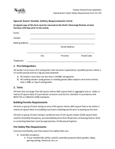Special Event Vendor Safety Requirements Form