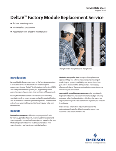 Factory Module Replacement for DeltaV Service Data Sheet