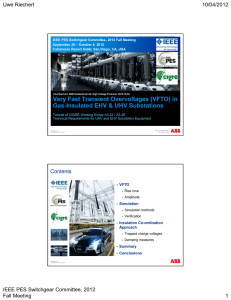 Very Fast Transient Overvoltages (VFTO) in Gas