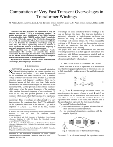 Computation of Very Fast Transient Overvoltages in