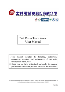Cast Resin Transformer User Manual
