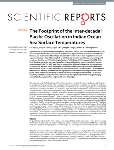 The Footprint of the Inter-decadal Pacific Oscillation in Indian Ocean