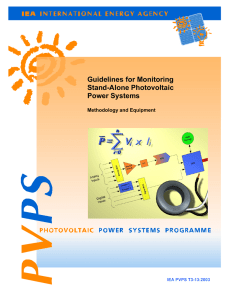 Guidelines for Monitoring Stand-Alone Photovoltaic - IEA-PVPS