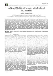 A Novel Multilevel Inverter with Reduced DC Sources