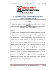 A Novel Multilevel Inverter Topology For Induction Motor Drive