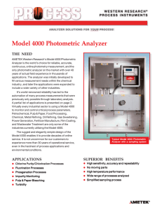 Model 4000 Photometric Analyzer